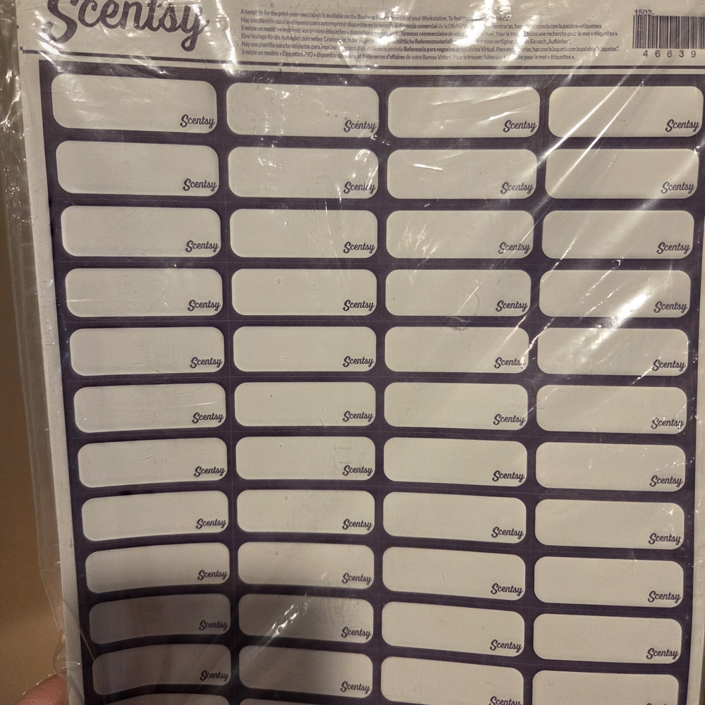 Scentsy Purple and White Label Set